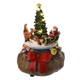Regal Tidings Light Up Christmas Tree with Rotating Santa Sleigh