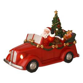 Regal Tidings Light Up Santa Car with Rotating Tree