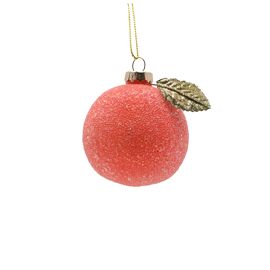 **MULTI 6** Regal Tidings Bauble - Frosted Orange