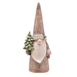 **MULTI 2**Wood Effect Christmas Gonk Figurine 23cm