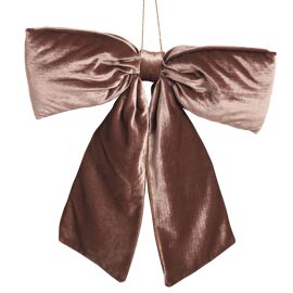 Velvet Bow Hanger 50 x 40cm Chocolate
