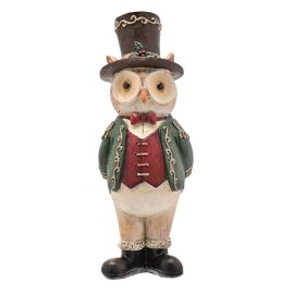 Christmas Owl Top Hat Figurine