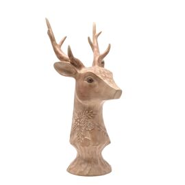 Resin Wood Effect Stag Bust 45cm