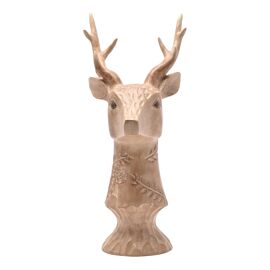 Resin Wood Effect Stag Bust 45cm