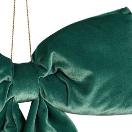 Teal Velvet Hanging Bow