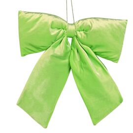 Bright Green Velvet Hanging Bow 50 x 40cm