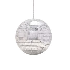 **MULTI 2**Silver Disco Ball Hanging Ornament - 12cm
