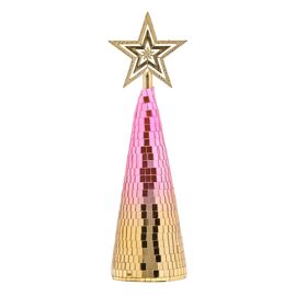 Pink & Gold Disco Ball Christmas Tree Ornament - Large