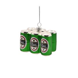 Set Of 2 Glass Beer Hanging Decorations