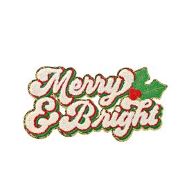 **MULTI 6** Merry And Bright Iron On Patch
