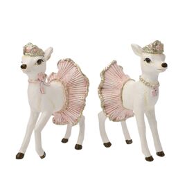 Set of 2 Tutu Deer Ornaments