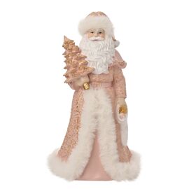 Pink Santa Ornament