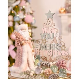 Pink Santa Ornament