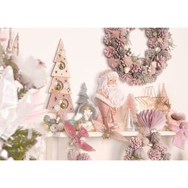 Pink Santa Bust Ornament