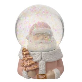 **Multi 6** Pink Santa Small Snowglobe