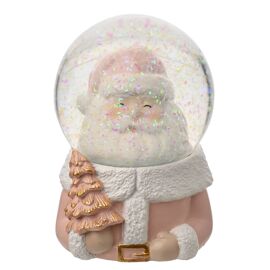 **Multi 6** Pink Santa Snowglobe