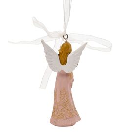 **Multi 6** Pink & Gold Angel Hanging Ornament