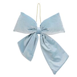 *MULTI 6*Powder Blue Velvet Hanging Bow 38x32cm