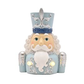 Nutcracker Blue & White Light Up Bust