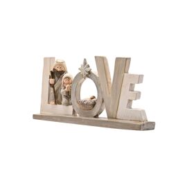 Nativity Scene "Love" Mantle Plaque