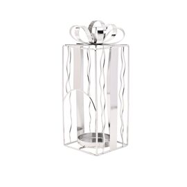 Metal Present Shaped Tealight Holder - 22cm