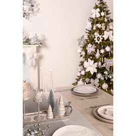 Velvet Bow Hanger 38x32cm Silver