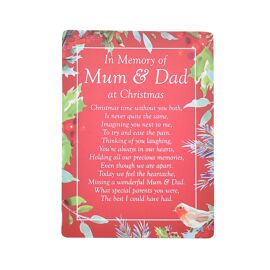 **MULTI 12** Christmas Graveside Card "Mum & Dad"