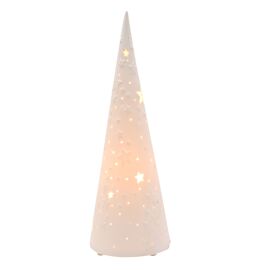 28cm White Porcelain Christmas Tree Lamp