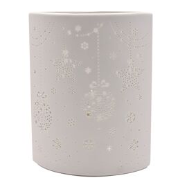 24cm White Porcelain Christmas Lamp