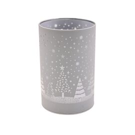 15cm White LED Tube Light - Christmas Trees
