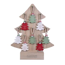 Christmas Tree Plaque Stand - Including 24 Tree Plaques