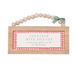 **MULTI 3** Beaded Hanging Plaque - Together with Friends