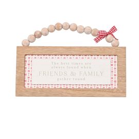 **MULTI 3** Beaded Hanging Plaque - Friends & Family