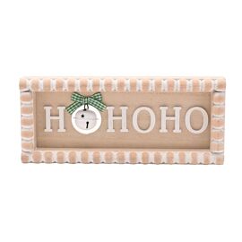 **MULTI 3** Bobble Mantel Plaque - Ho Ho Ho