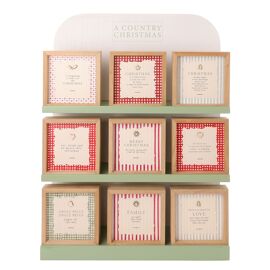 Box Plaque Stand Including 27 Plaques