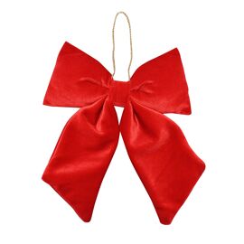 **MULTI 6** Red Velvet Hanging Bow  26cm x 32cm