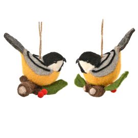 **MULTI 12** Hanging Bird - Yellow - 12cm