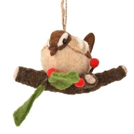 **MULTI 12** Hanging Bird - Natural - 12cm