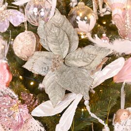 **MULTI 12** Sage Flower with Gold Centre & Silver Clip