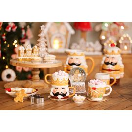 **MULTI 6** Santa & Friends Ceramic Gingerbread Nutcracker Mug