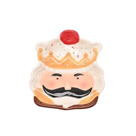 Santa & Friends Ceramic Gingerbread Nutcracker Head Plate