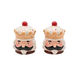 Santa & Friends Ceramic Gingerbread Nutcracker Salt & Pepper Pots