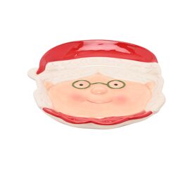 Santa & Friends Ceramic Nordic Plate - Mr Claus wearing Glasses