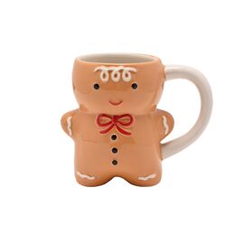 Santa & Friends Ceramic Small Mug - Gingerbread Man
