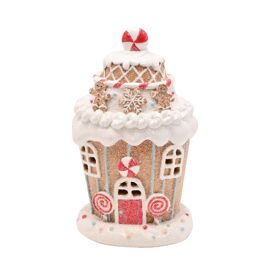 **MULTI 2** Santa & Friends Light up Gingerbread House - Candy Cane