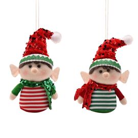 **ASTD MULTI 12** Santa & Friends Tree Decoration - Elf