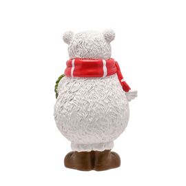 **MULTI 4** Santa & Friends Blizzard the Polar Bear with Wreath