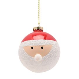 **MULTI 6** Glass Tree Decoration - Santa