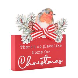 Robin Mantle Plaque 'No Place Like Home'