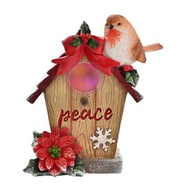 Robin Bird House Figurine